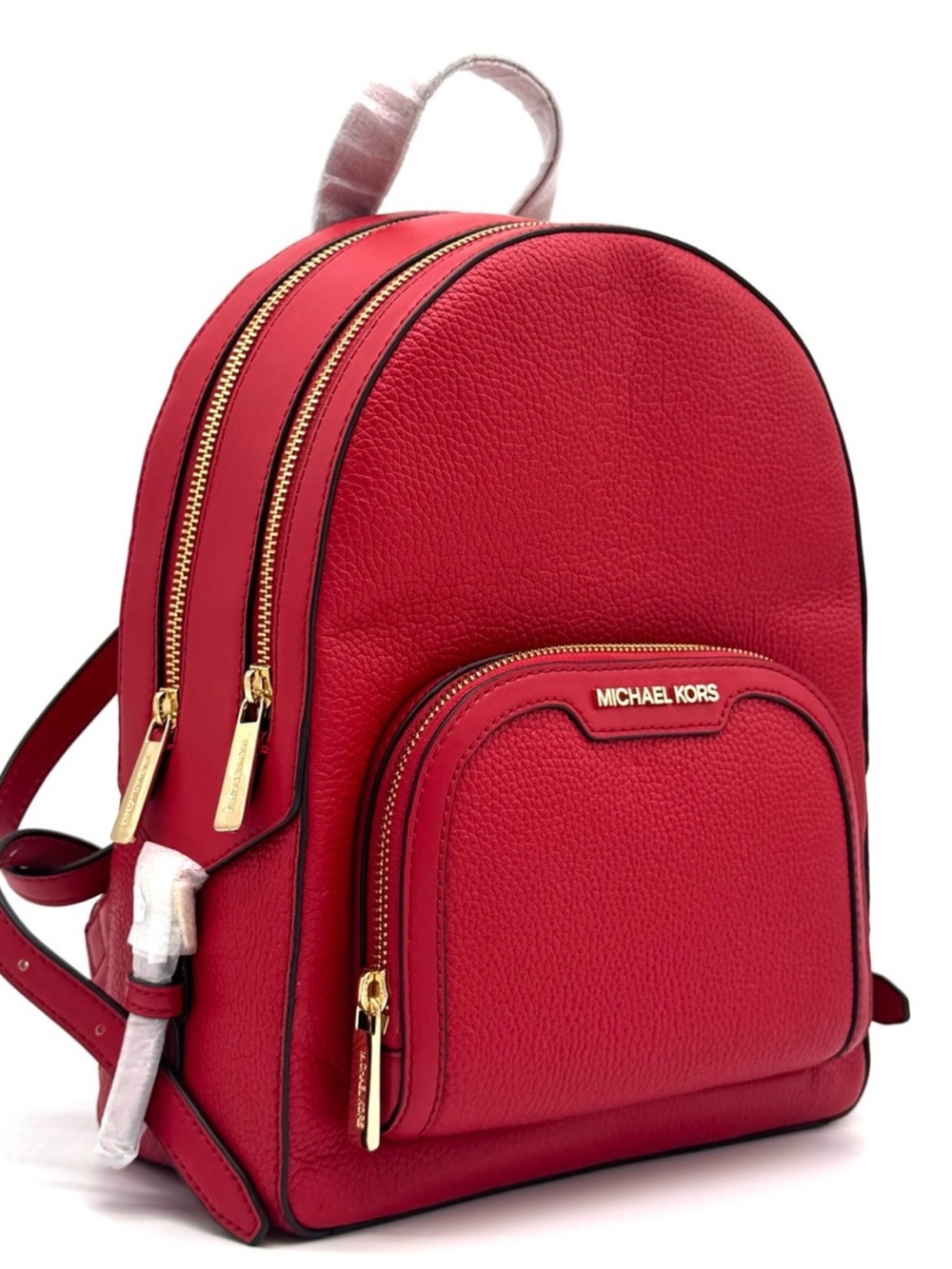 Michael Kors Jaycee Medium Signature Logo Backpack Bright Red
